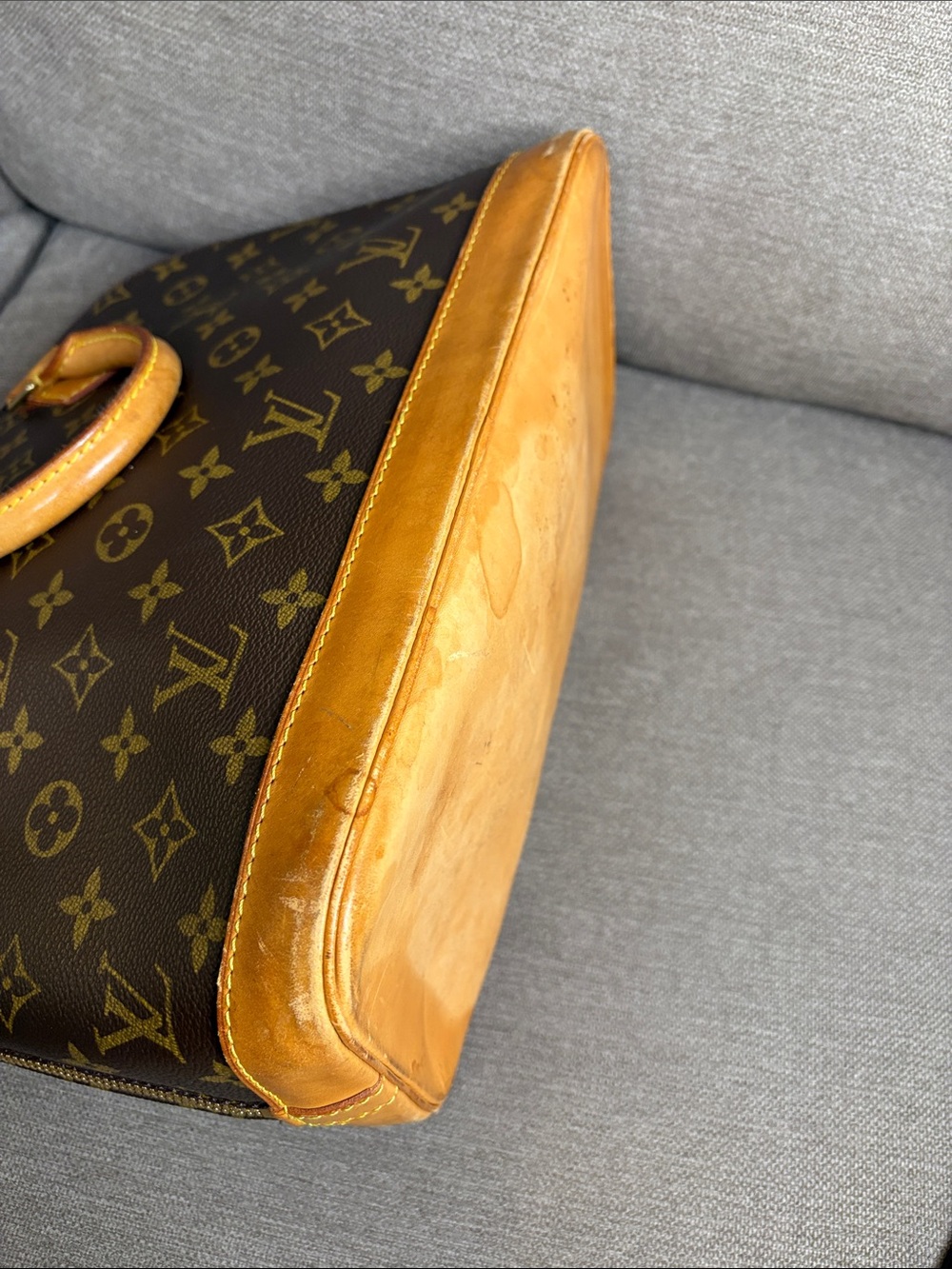 Louis Vuitton Alma Monogram Canvas Satchel Bag with COA - Picture 12 of 16
